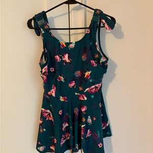 Latched Mama Teal Maternity and Breastfeeding Friendly Swim Top